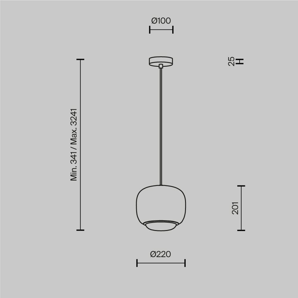 Подвесной светильник Brio Черный 3000К 12Вт во Владивостоке
