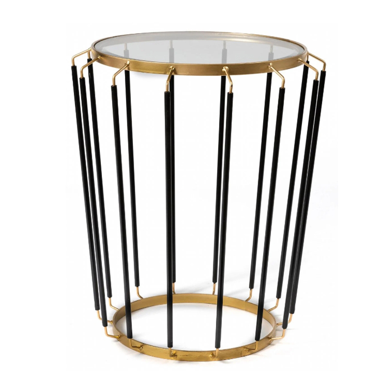 Приставной стол Glass-Top Table Черный матовое золото Приставной стол Glass-Top Table Черный матовое золото во Владивостоке | Loft Concept
