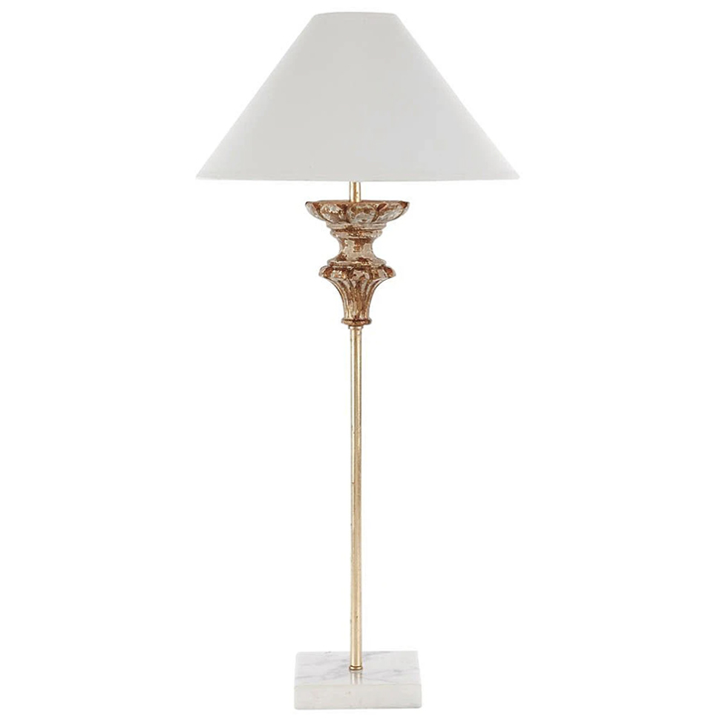 Настольная лампа Gilbert Provence Table lamp Белый Коричневый винтаж во Владивостоке | Loft Concept 