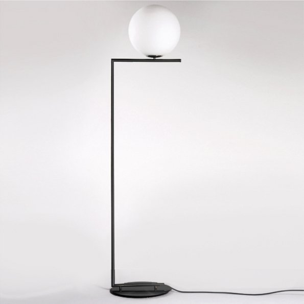 Торшер Flos IC Lights F Black Белый Черный Торшер Flos IC Lights F Black Белый Черный во Владивостоке | Loft Concept