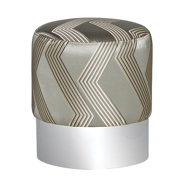 Пуф Silver Chevron Puff Бежево-серый Серебряный Пуф Silver Chevron Puff Бежево-серый Серебряный во Владивостоке | Loft Concept