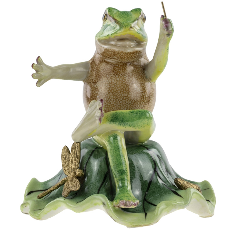 Статуэтка Frog Bandmaster Зеленый Золотой Статуэтка Frog Bandmaster Зеленый Золотой во Владивостоке | Loft Concept