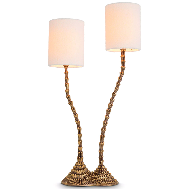 Настольная лампа Eichholtz Table Lamp Forenza Латунь Белый Настольная лампа Eichholtz Table Lamp Forenza Латунь Белый во Владивостоке | Loft Concept