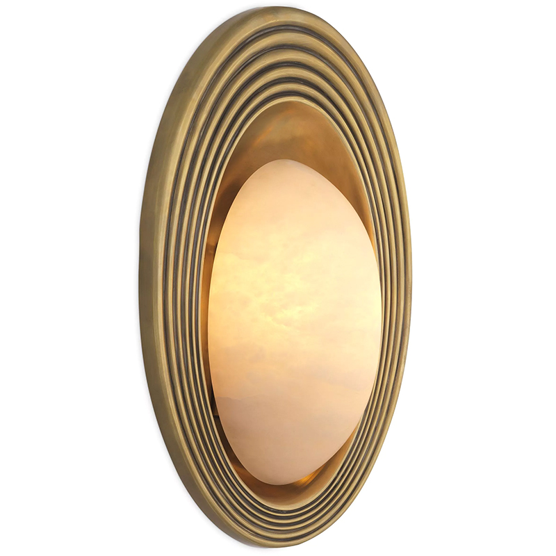 Бра Eichholtz Wall Lamp Savono Латунь Античная полированная Белый Бра Eichholtz Wall Lamp Savono Латунь Античная полированная Белый во Владивостоке | Loft Concept