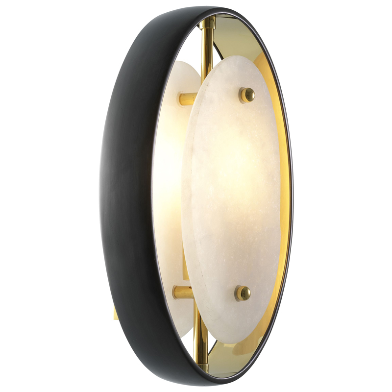 Бра Eichholtz Wall Lamp Trissoni Глянцевое золото Прозрачный Белый Бра Eichholtz Wall Lamp Trissoni Глянцевое золото Прозрачный Белый во Владивостоке | Loft Concept