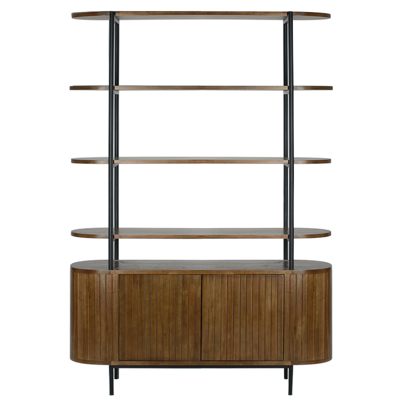 Стеллаж Rockwell Wood Rack Коричневый Черный Стеллаж Rockwell Wood Rack Коричневый Черный во Владивостоке | Loft Concept