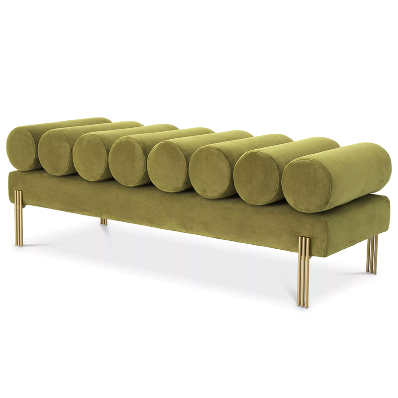 Банкетка Eichholtz Bench Oxley Green Зеленый Латунь Банкетка Eichholtz Bench Oxley Green Зеленый Латунь во Владивостоке | Loft Concept