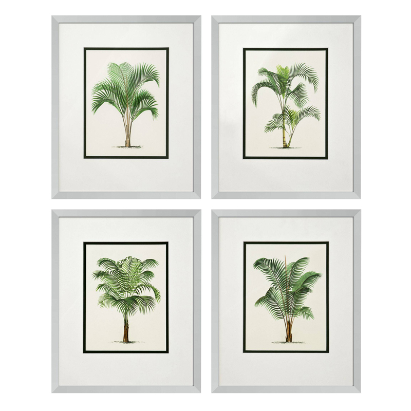 Комплект постеров Eichholtz Prints Palms set of 4 Белый Зеленый Серебряный Комплект постеров Eichholtz Prints Palms set of 4 Белый Зеленый Серебряный во Владивостоке | Loft Concept