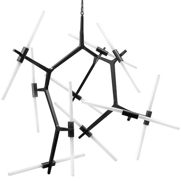 Люстра Агнес Chandelier Black 20 Белый Черный Люстра Агнес Chandelier Black 20 Белый Черный во Владивостоке | Loft Concept