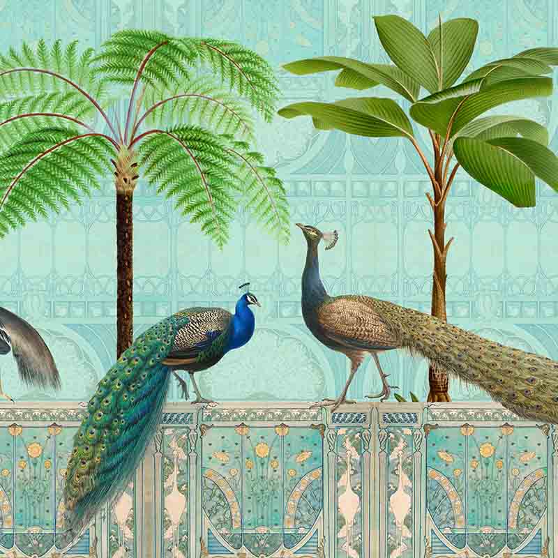 Обои ручная роспись Chinoiserie Palace Of Birds Tropical Обои ручная роспись Chinoiserie Palace Of Birds Tropical во Владивостоке | Loft Concept