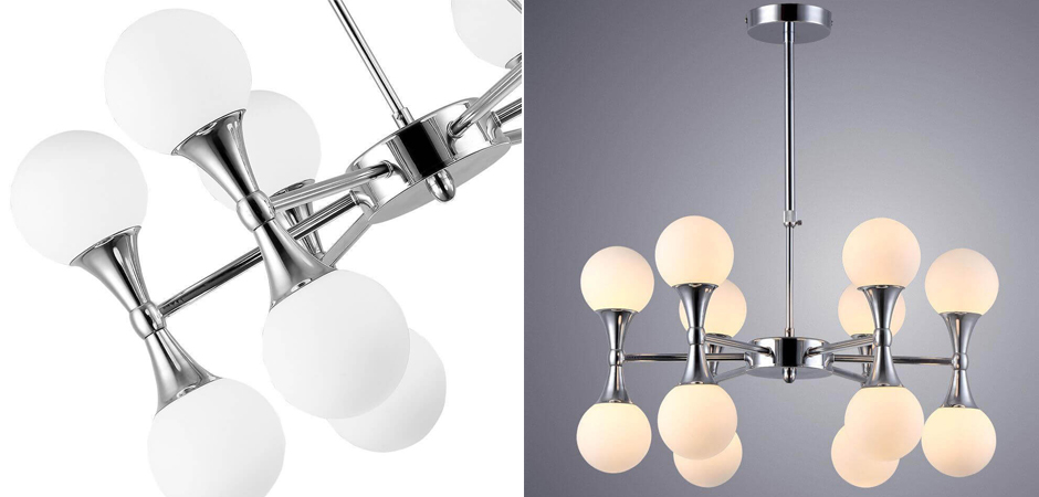 Люстра Ball Valley Chandelier Chromium 12 Люстра Ball Valley Chandelier Chromium 12 - Loft-Concept во Владивостоке