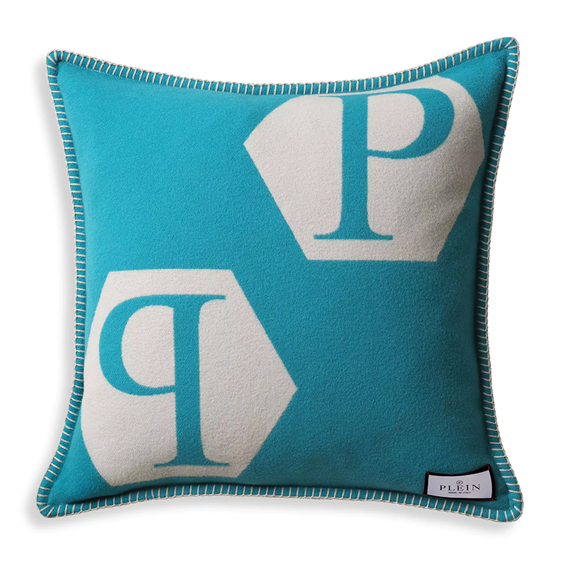 Подушка Philipp Plein Cushion Cashmere Blue Голубой Белый Подушка Philipp Plein Cushion Cashmere Blue Голубой Белый во Владивостоке | Loft Concept
