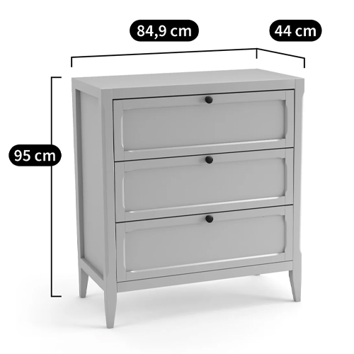 Комод с 3-мя ящиками черный Silva Black Chest of Drawers Комод с 3-мя ящиками черный Silva Black Chest of Drawers во Владивостоке
