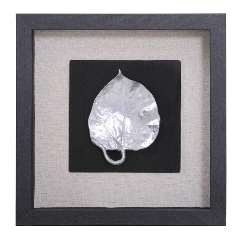 Панно Cassian Poplar Leaf Черный Серебряный Панно Cassian Poplar Leaf Черный Серебряный во Владивостоке | Loft Concept