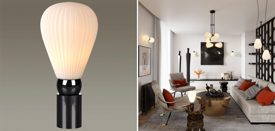 Настольная Лампа Cappadocia Черно-белая Настольная Лампа Cappadocia Черно-белая - Loft-Concept во Владивостоке