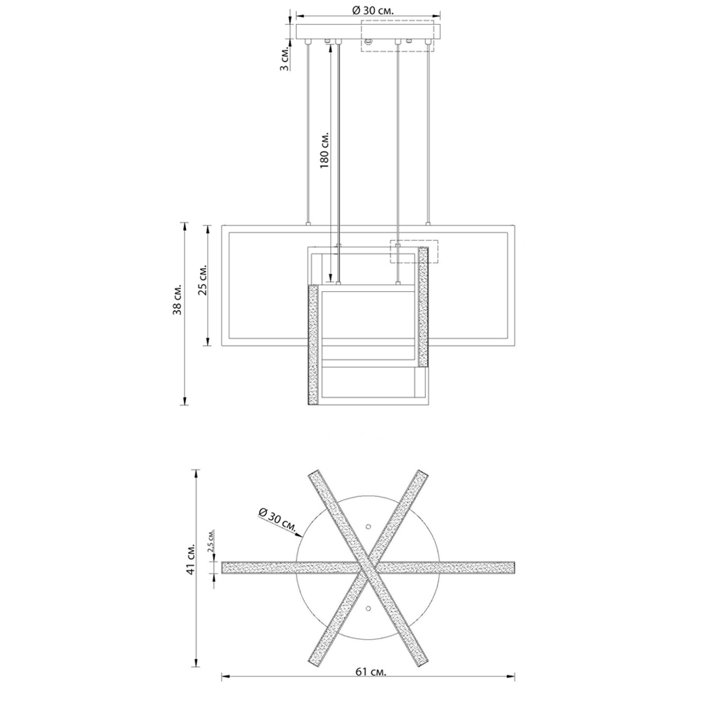 Люстра светодиодная прямоугольная LED Chandelier Rectangular Люстра светодиодная прямоугольная LED Chandelier Rectangular во Владивостоке