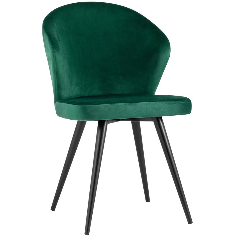 Стул Зеленый Бархат Volante Chair Зеленый Черный Стул Зеленый Бархат Volante Chair Зеленый Черный во Владивостоке | Loft Concept