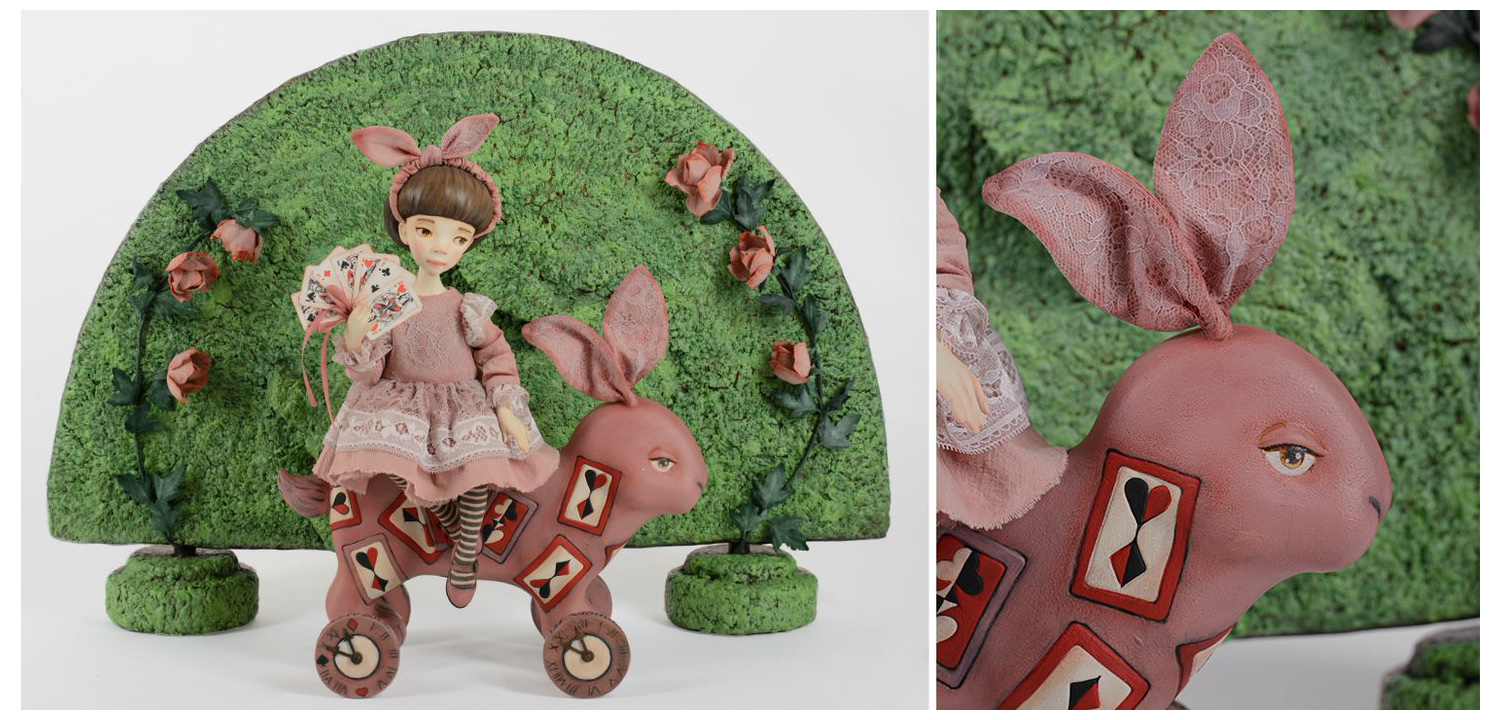 Авторская кукла Алиса в зазеркалье - фото №2