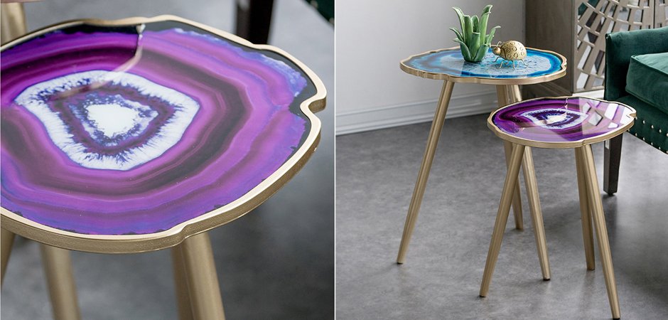 Кофейный стол Imitation Agate Fuchsia Кофейный стол Imitation Agate Fuchsia - Loft-Concept во Владивостоке