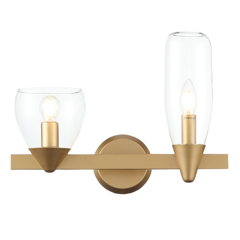 Бра Houston Wall Lamp матовое золото Прозрачное Стекло Бра Houston Wall Lamp матовое золото Прозрачное Стекло во Владивостоке | Loft Concept
