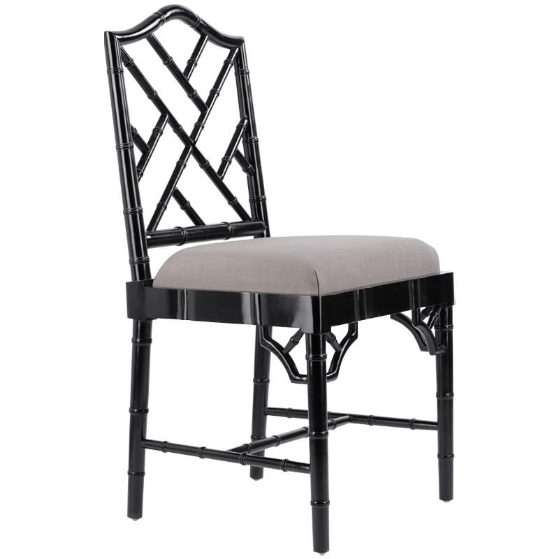 Black Chippendale Chair Черный Бежево-серый во Владивостоке | Loft Concept 