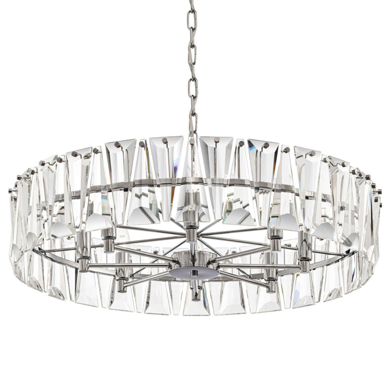 Люстра Ruby Crystal Chandelier Chrome 75 Хром Прозрачное Стекло во Владивостоке | Loft Concept 