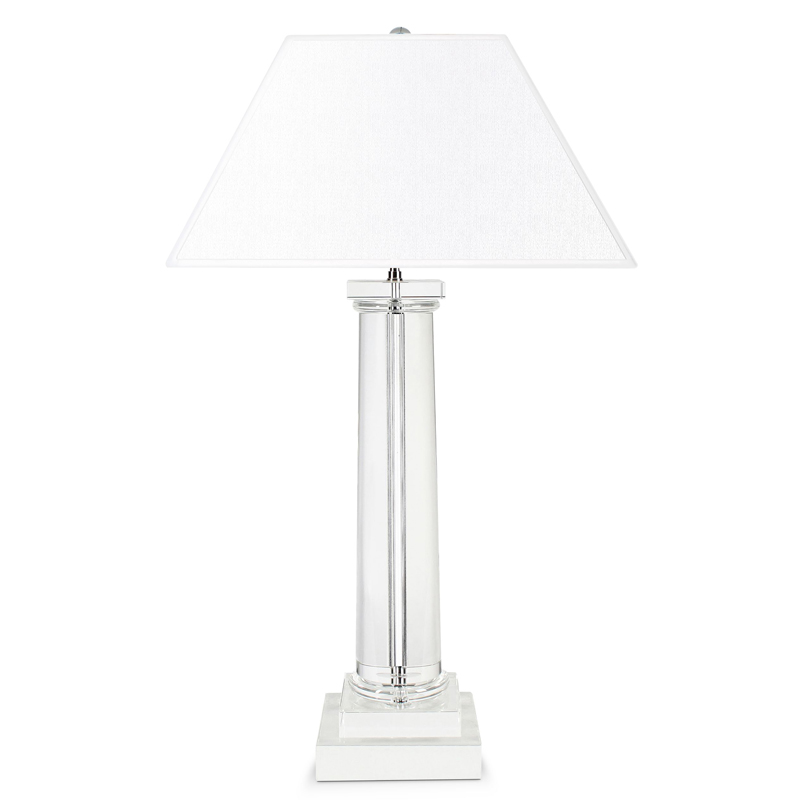 Настольная лампа Eichholtz Table Lamp Kensington Прозрачный Белый Никель Настольная лампа Eichholtz Table Lamp Kensington Прозрачный Белый Никель во Владивостоке | Loft Concept
