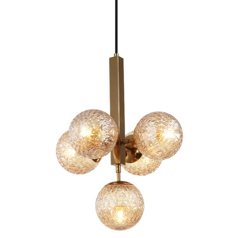 Люстра Perforated Glass Bubbles brown 5 Бронза Коричневый Люстра Perforated Glass Bubbles brown 5 Бронза Коричневый во Владивостоке | Loft Concept