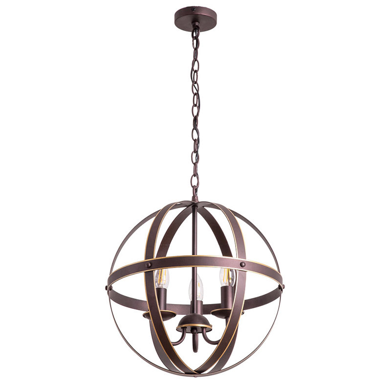 Люстра Brown Stripes Ball Шоколад Люстра Brown Stripes Ball Шоколад во Владивостоке | Loft Concept