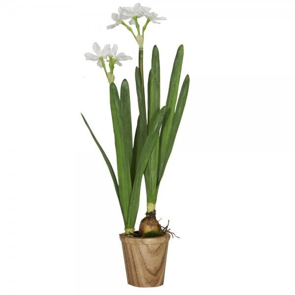 Декоративный искусственный цветок Daffodil Bulbs Белый Зеленый Декоративный искусственный цветок Daffodil Bulbs Белый Зеленый во Владивостоке | Loft Concept