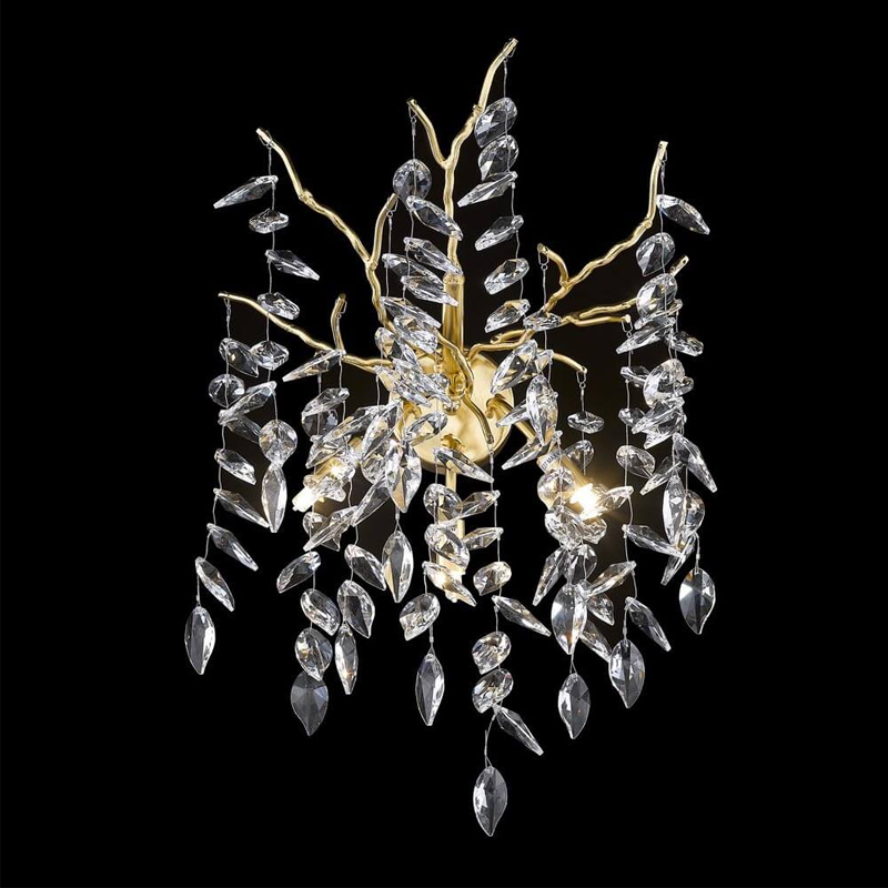 Бра Leaves Crystal Gold Золотой Бра Leaves Crystal Gold Золотой во Владивостоке | Loft Concept