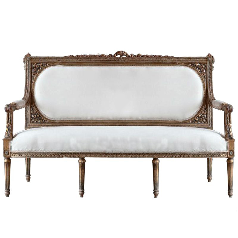 Диван VERSAL Loveseat Sofa ivory ( слоновая кость ) Дерево Акация во Владивостоке | Loft Concept 