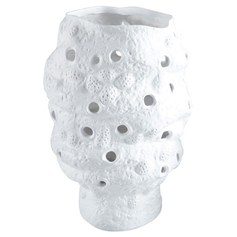 Ваза белая Rie White Vase M Белый Ваза белая Rie White Vase M Белый во Владивостоке | Loft Concept