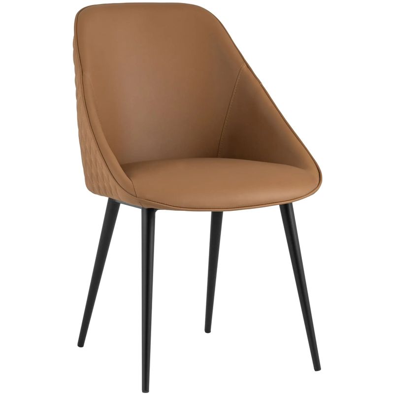 Стул Miruna Chair Коричневая Экокожа Коричневый Черный Стул Miruna Chair Коричневая Экокожа Коричневый Черный во Владивостоке | Loft Concept