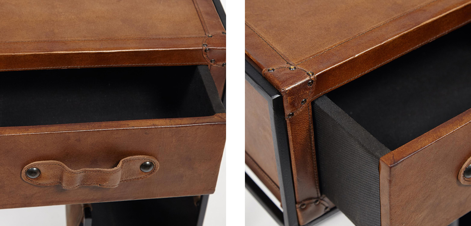 Тумба Industrial leather magazine rack  - фото №1