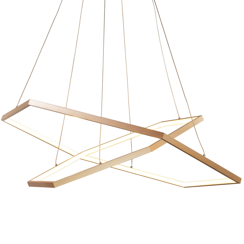 Люстра Hexagon Horizontal Double Золотой Люстра Hexagon Horizontal Double Золотой во Владивостоке | Loft Concept