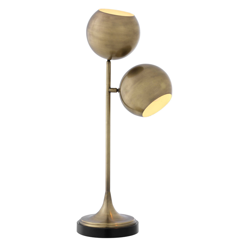 Настольная лампа Eichholtz Table Lamp Compton brass Латунь Античная полированная Черный Настольная лампа Eichholtz Table Lamp Compton brass Латунь Античная полированная Черный во Владивостоке | Loft Concept