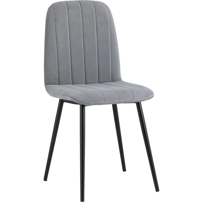 Стул Easy Chair Велюр Серый цвет Серый Черный Стул Easy Chair Велюр Серый цвет Серый Черный во Владивостоке | Loft Concept