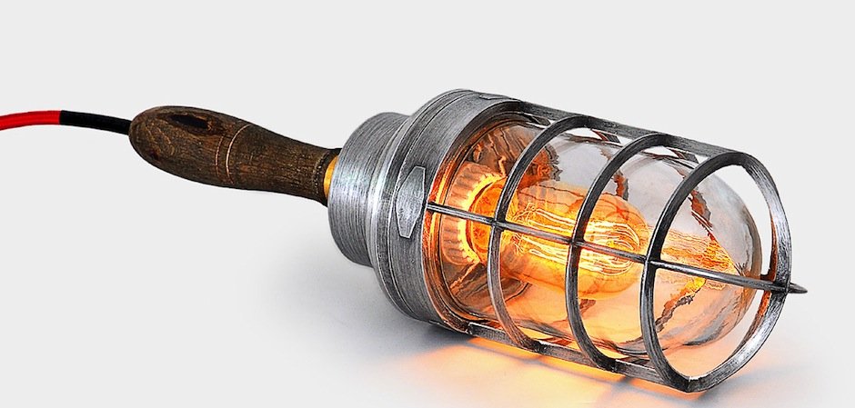 Ручной светильник Steampunk Cage Glass Edison Hanging Lamp Ручной светильник Steampunk Cage Glass Edison Hanging Lamp - Loft-Concept во Владивостоке