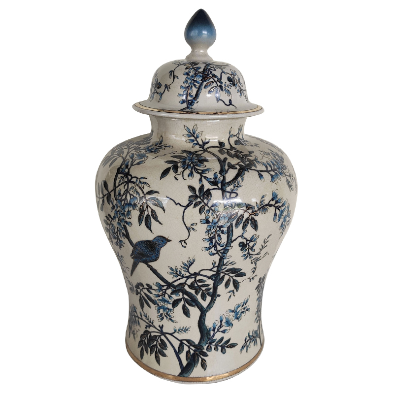 Ваза Blue White Vase Ramao Синий Белый Ваза Blue White Vase Ramao Синий Белый во Владивостоке | Loft Concept
