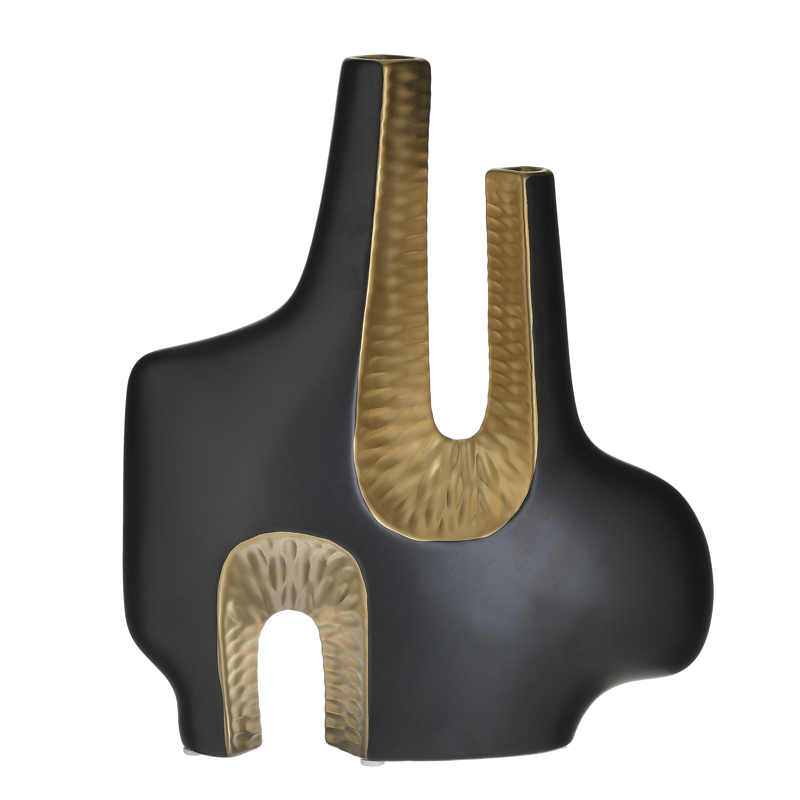 Ваза Efalia Vase double Черный Золотой Ваза Efalia Vase double Черный Золотой во Владивостоке | Loft Concept