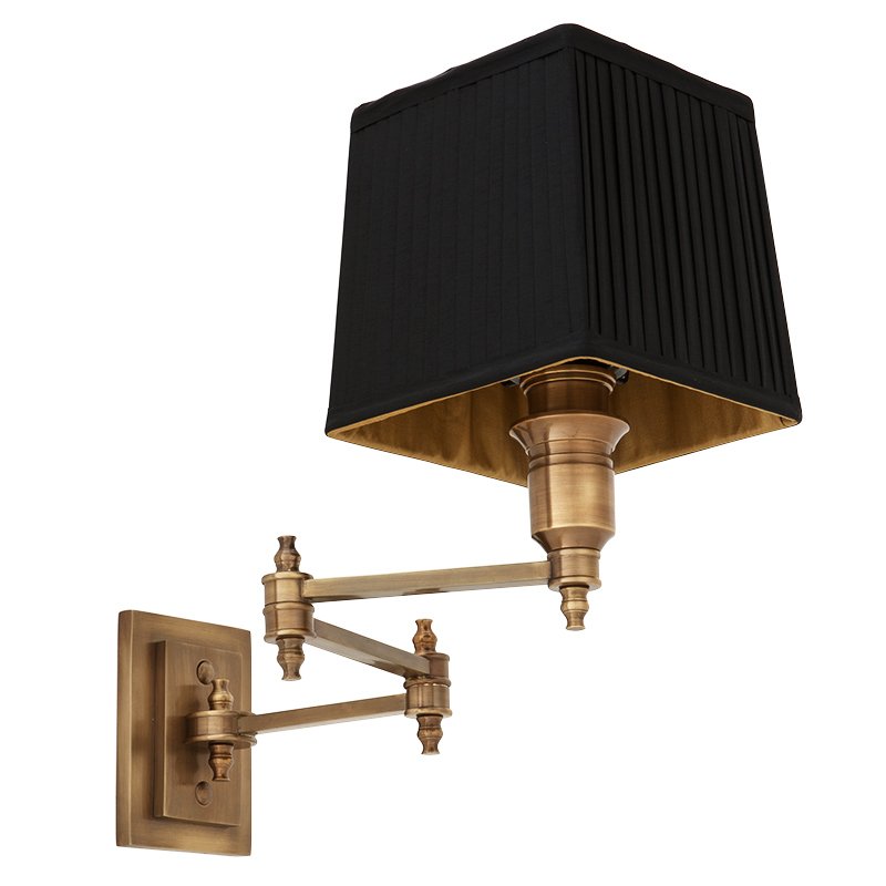 Бра Wall Lamp Lexington Swing Brass+Black Латунь Античная полированная Черный Бра Wall Lamp Lexington Swing Brass+Black Латунь Античная полированная Черный во Владивостоке | Loft Concept