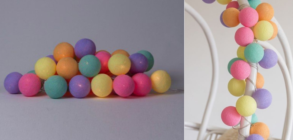 Гирлянда хлопковые фонарики Сotton Ball Ice Cream - Loft-Concept во Владивостоке