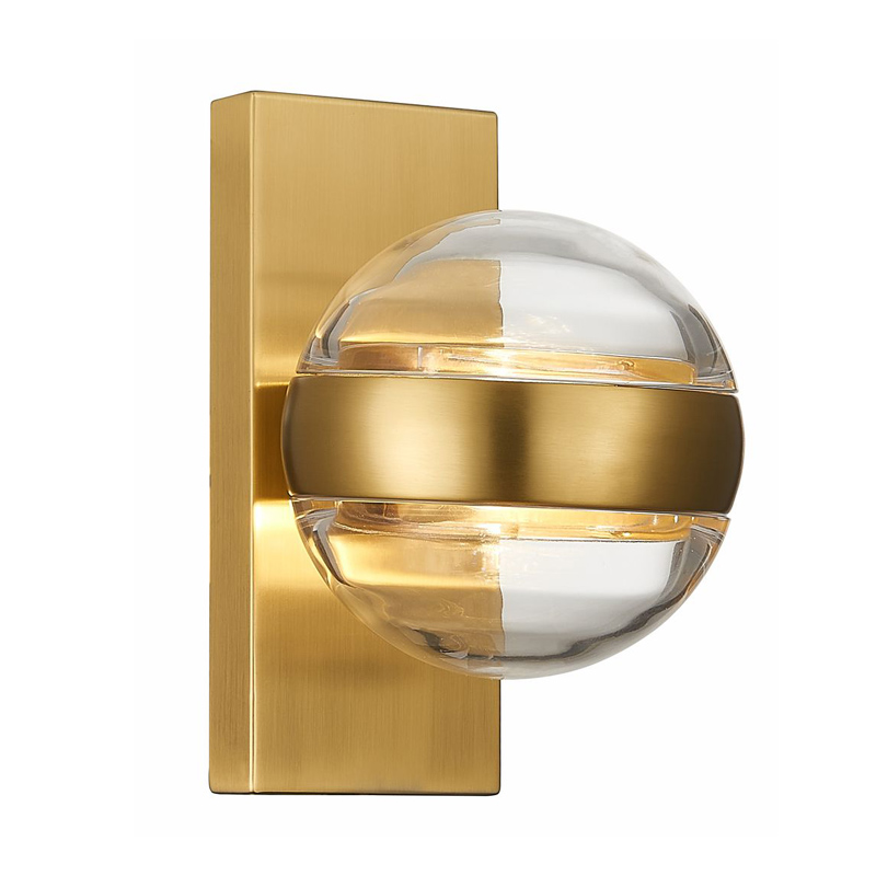 Бра Leandra Sconce Латунь Прозрачное Стекло Бра Leandra Sconce Латунь Прозрачное Стекло во Владивостоке | Loft Concept