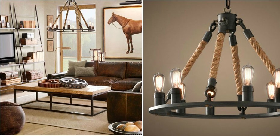 Люстра Loft Old Castle Rope Chandelier Люстра Loft Old Castle Rope Chandelier - Loft-Concept во Владивостоке