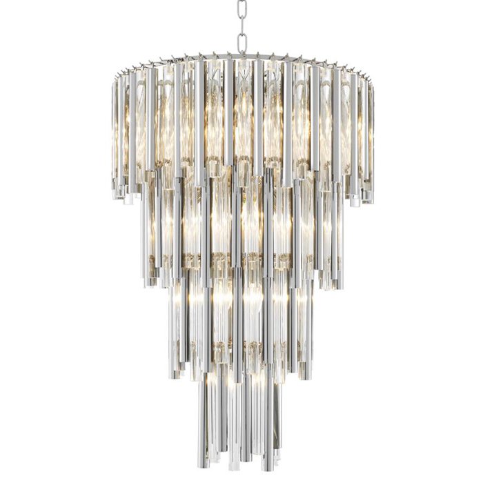Люстра Eichholtz Chandelier Gigi L Прозрачное Стекло Никель Люстра Eichholtz Chandelier Gigi L Прозрачное Стекло Никель во Владивостоке | Loft Concept