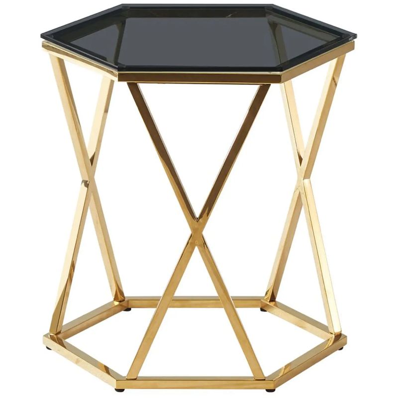 Столик кофейный Ormando Collection Gold №2 Глянцевое золото Стекло Смок Столик кофейный Ormando Collection Gold №2 Глянцевое золото Стекло Смок во Владивостоке | Loft Concept