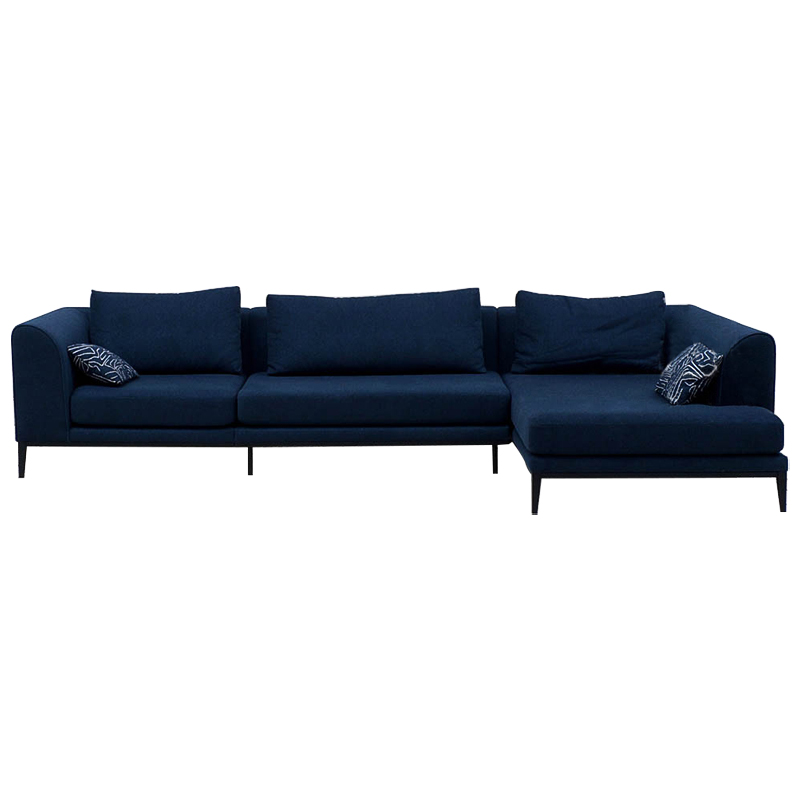 Угловой диван Ferguson Deep Blue Sofa Темно-синий Угловой диван Ferguson Deep Blue Sofa Темно-синий во Владивостоке | Loft Concept