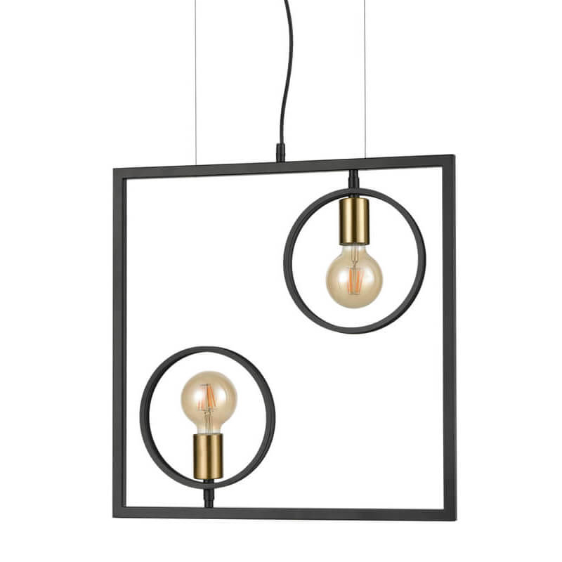 Люстра Loft Rings Ligh 2 Черный Золотой Люстра Loft Rings Ligh 2 Черный Золотой во Владивостоке | Loft Concept