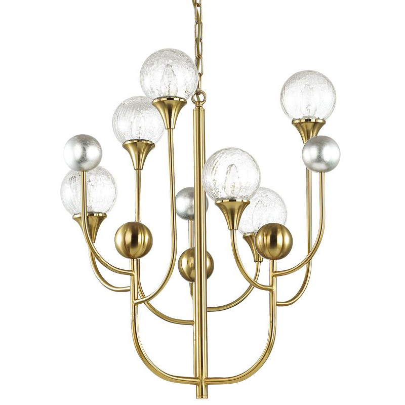 Люстра Benniga Chandelier 6 Золотой Прозрачный (Transparent) Люстра Benniga Chandelier 6 Золотой Прозрачный (Transparent) во Владивостоке | Loft Concept
